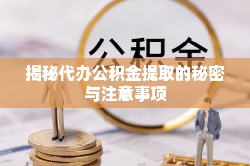 云龙揭秘代办公积金提取的秘密与注意事项