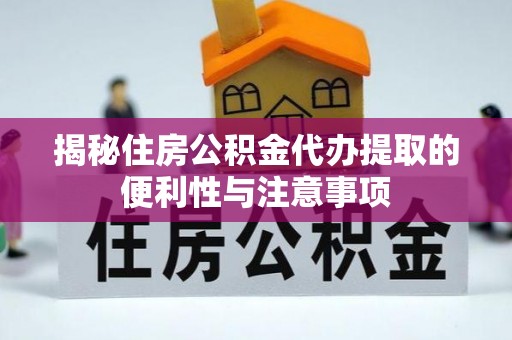 云龙揭秘住房公积金代办提取的便利性与注意事项