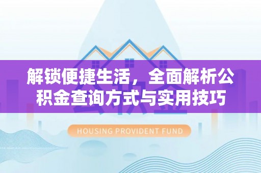 云龙解锁便捷生活，全面解析公积金查询方式与实用技巧