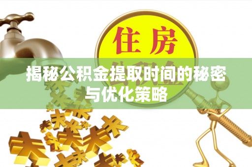 云龙揭秘公积金提取时间的秘密与优化策略