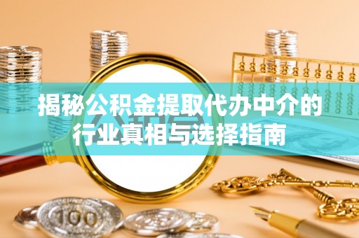 云龙揭秘公积金提取代办中介的行业真相与选择指南