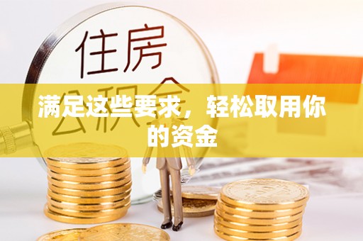 云龙满足这些要求，轻松取用你的资金
