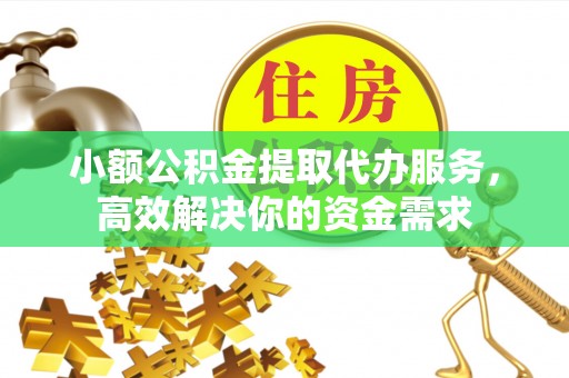 云龙小额公积金提取代办服务，高效解决你的资金需求