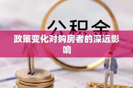 云龙政策变化对购房者的深远影响