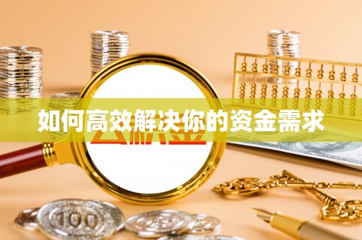 云龙如何高效解决你的资金需求
