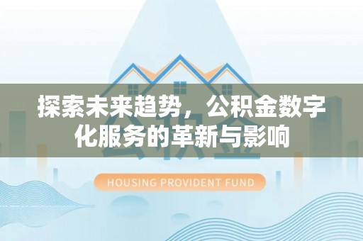云龙探索未来趋势，公积金数字化服务的革新与影响