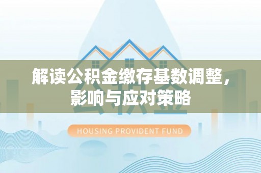 云龙解读公积金缴存基数调整，影响与应对策略