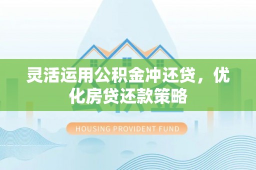 云龙灵活运用公积金冲还贷，优化房贷还款策略