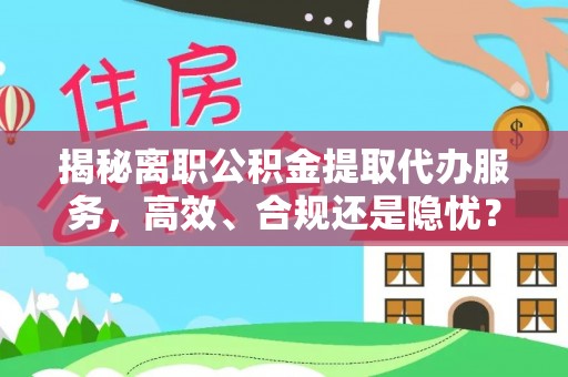 云龙揭秘离职公积金提取代办服务，高效、合规还是隐忧？